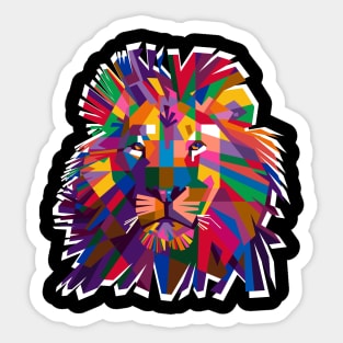 Lion Pop Art Sticker